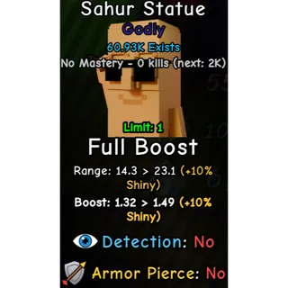 Shiny sahur statue | slop tower defense