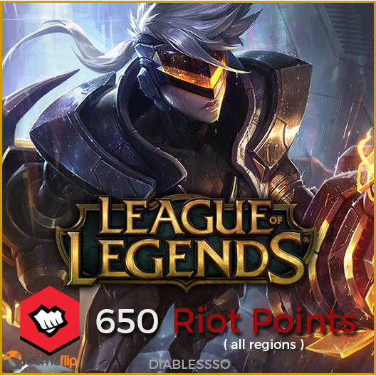 650 Rp League Of Legends Riot Points All Regions Other Gift Cards Gameflip