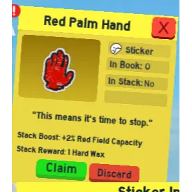Bee Swarm Simulator | Red Palm hand