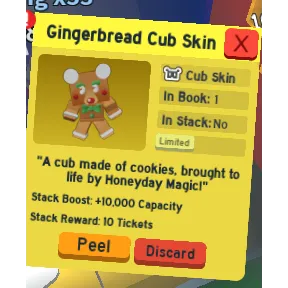 Bee Swarm Simulator | Gingerbread Cub Skin