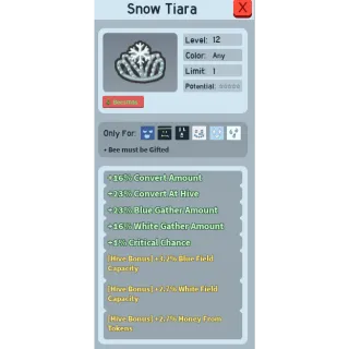 Bee Swarm Simulator | Snow Tiara