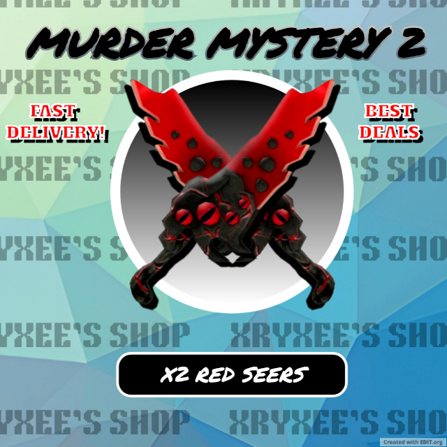MM2 X2 RED SEERS - Murder Mystery 2 Game Items - Gameflip