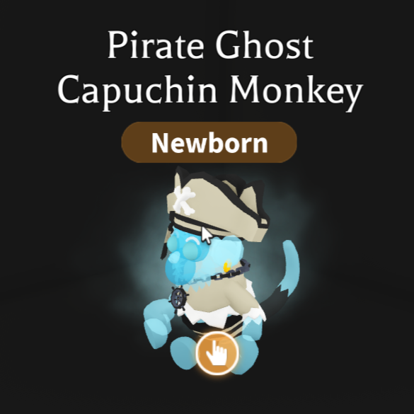 Pirate Ghost Capuchin Monkey - Adopt Me Game Item - Gameflip