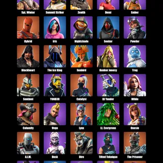 Fortnite Account 42 Skins: Galaxy | Fable | Ruin | X-Lord | Luxe | Sgt. Winter | Summit Striker | Zenith | Demi | Ember...