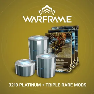 Warframe 3210 Platinum + Triple Rare Mods