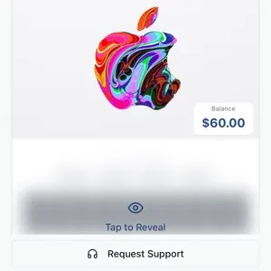 60 dollars Apple gift card 