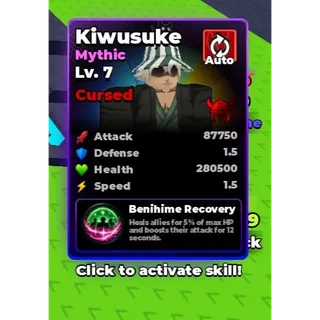 Cursed kiwusuke | roll anime to fight