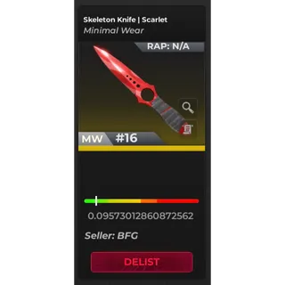 Skeleton Knife Scarlet | Bloxstrike