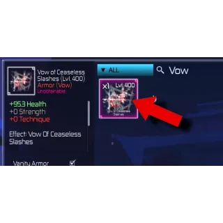 Vow of Ceaseless Slashes | Scroll of Absolute zero