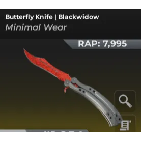 Butterfly knife blackwidow | bloxstrike