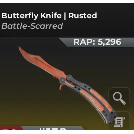butterfly knife rusted | Bloxstrike