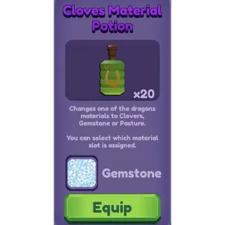 Cloves Material potion | Dragon Adventure