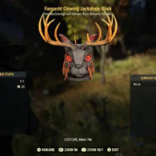 Glowing Jackalope Mask