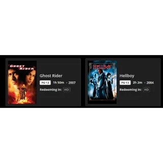 Ghost Rider & Hellboy double feature HD MA