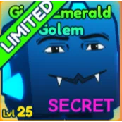 shiny giant emerald golem