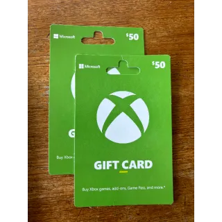 $100.00 USD Xbox Gift Card