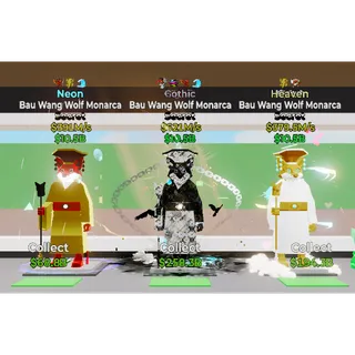 Bundle 3x Bau Wang Wolf Monarca 