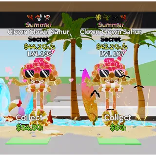 2x Summer Clow Clown Sahur 3 & 4 Traits