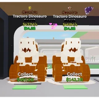 2X Chocolate Tractoro Dinosauro 