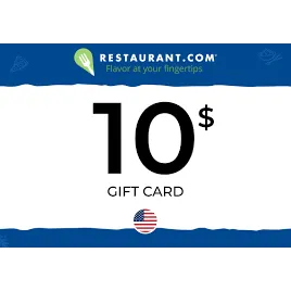 $10.00 USD restaurant.com A