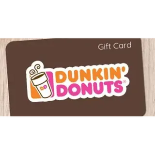 $25 USD  DUNKIN  E-gift card A