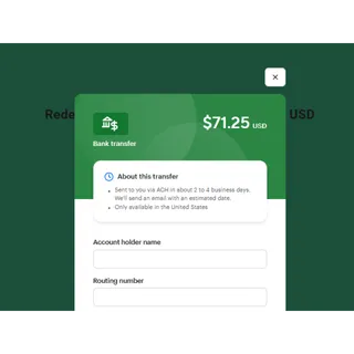 $71.25 USD Bank transfer B