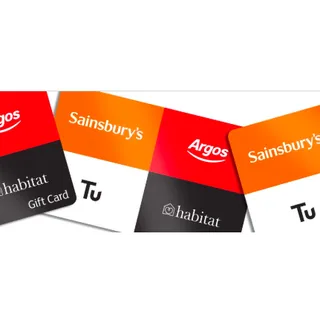 £80 GBP Sainsbury’s, Argos, TU & Habitat Multi Brand Gift Cards A