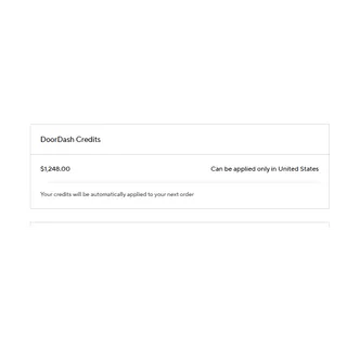 $1248 USD DoorDash account A