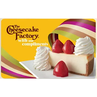 $15.00 USD The Cheesecake Factory eGift card