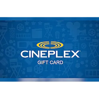 $50.00 CAD  Cineplex Canada E-gift card instant delivery