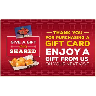 $40.00 USD  Texas Roadhouse Digital Bonus Card