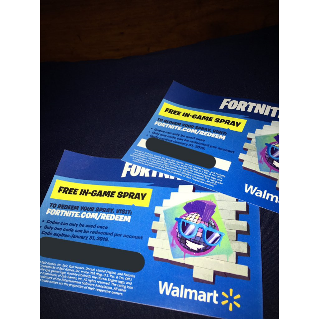 fortnite in game spray - fortnite redeem code free 2019