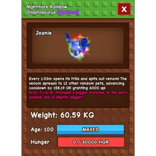 Rainbow Hatched Dilophosaurus