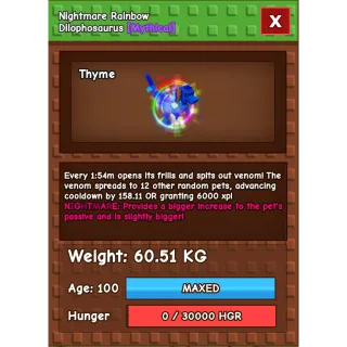 Rainbow Hatched Dilophosaurus