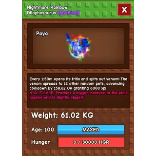 Rainbow Hatched Dilophosaurus