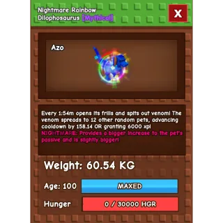 Rainbow Hatched Dilophosaurus