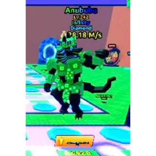 28.18 M/s, Lv. 242, Infinity Brainrot Diamond Anububu ! !  Rare Brainrot In Escape Tsunami For Brainrot! Infinity Brainrot