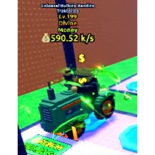 590.52k/s, Lv.199, 1.94x size Money Bulbito Bandito Traktorito [Escape Tsunami For Brainrots]