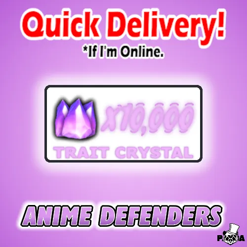 10,000 TRAIT CRYSTAL ANIME DEFENDERS - Roblox Game Items - Gameflip