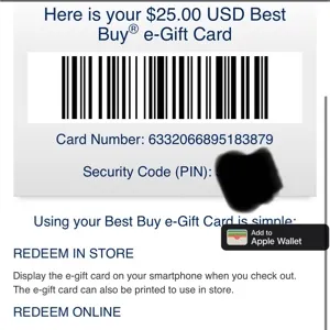 $25 Best Buy E-Gift Card