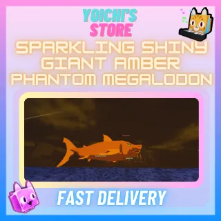 SPARKLING SHINY GIANT AMBER PHANTOM MEGALODON