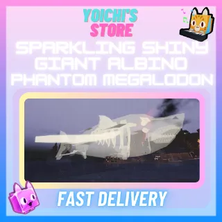 SPARKLING SHINY GIANT ALBINO PHANTOM MEGALODON