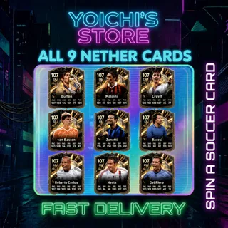 ALL NETHER CARDS | SPIN A SOCCER CARD
