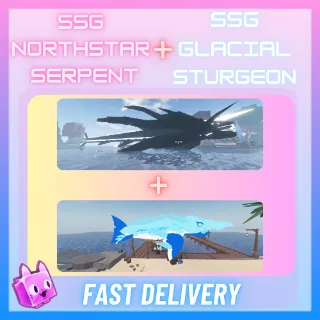 Sparkling Shiny Giant Northstar Serpent + Sparkling Shiny Giant Glacial Sturgeon