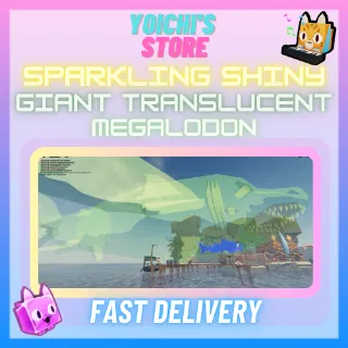 SPARKLING SHINY GIANT TRANSLUCENT MEGALODON