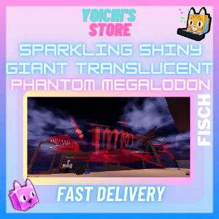 Sparkling Shiny Giant Translucent Phantom Megalodon