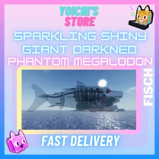 Sparkling Shiny Giant Darkned Phantom Megalodon