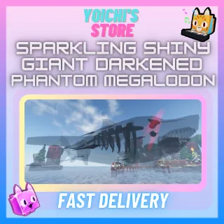 SPARKLING SHINY GIANT DARKENED PHANTOM MEGALODON