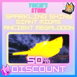 -50% SPARKLING SHINY GIANT MIDAS ANCIENT MEGALODON