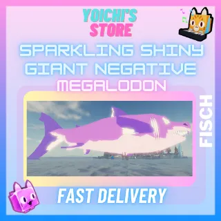 Sparkling Shiny Giant Negative Megalodon